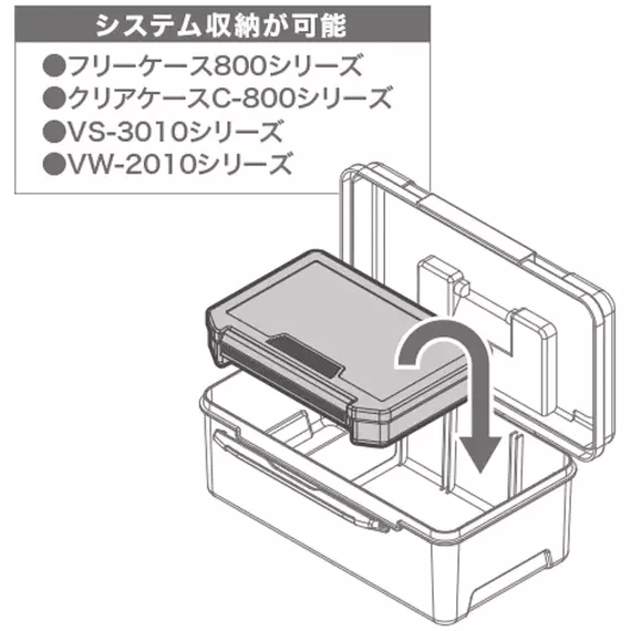 Ящик Meiho Handy Ｓ 297x180x126mm к:clear, фото , изображение 3
